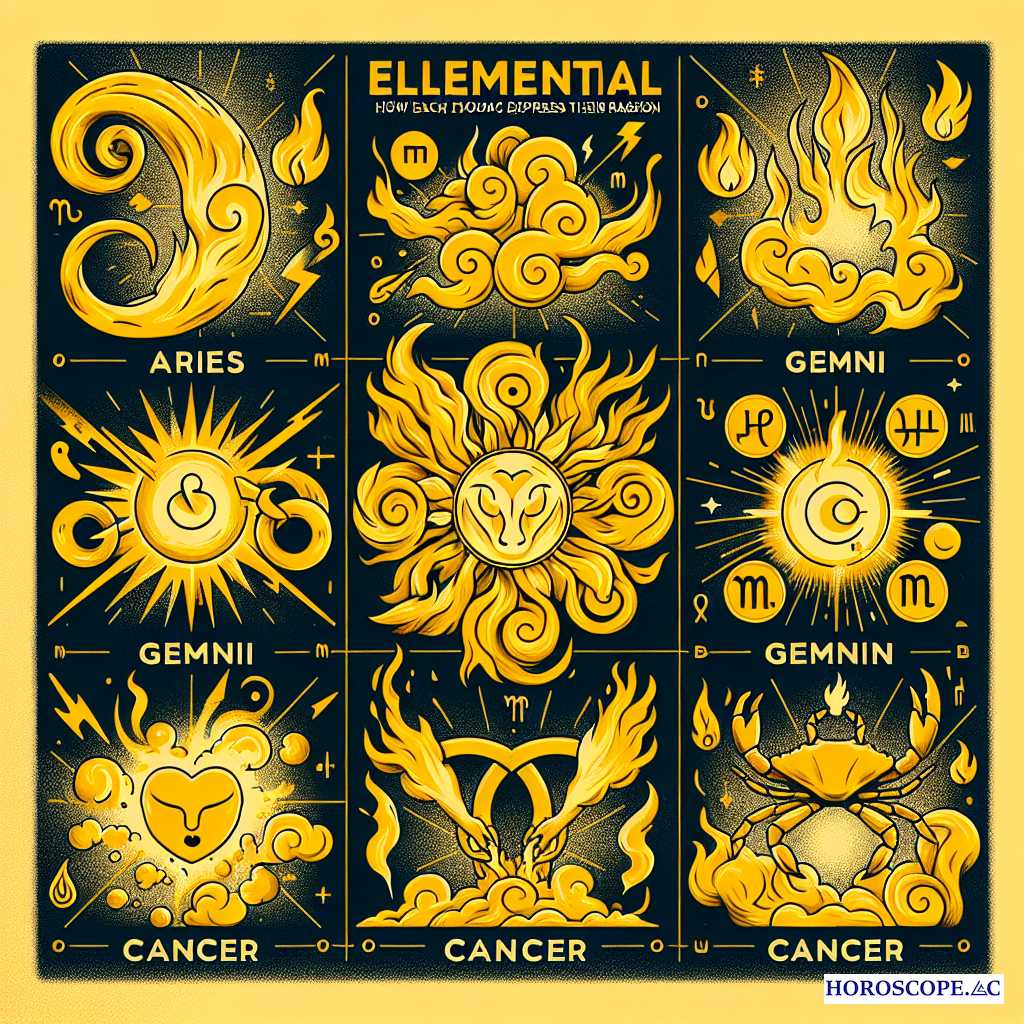 How does each sign express its passion?